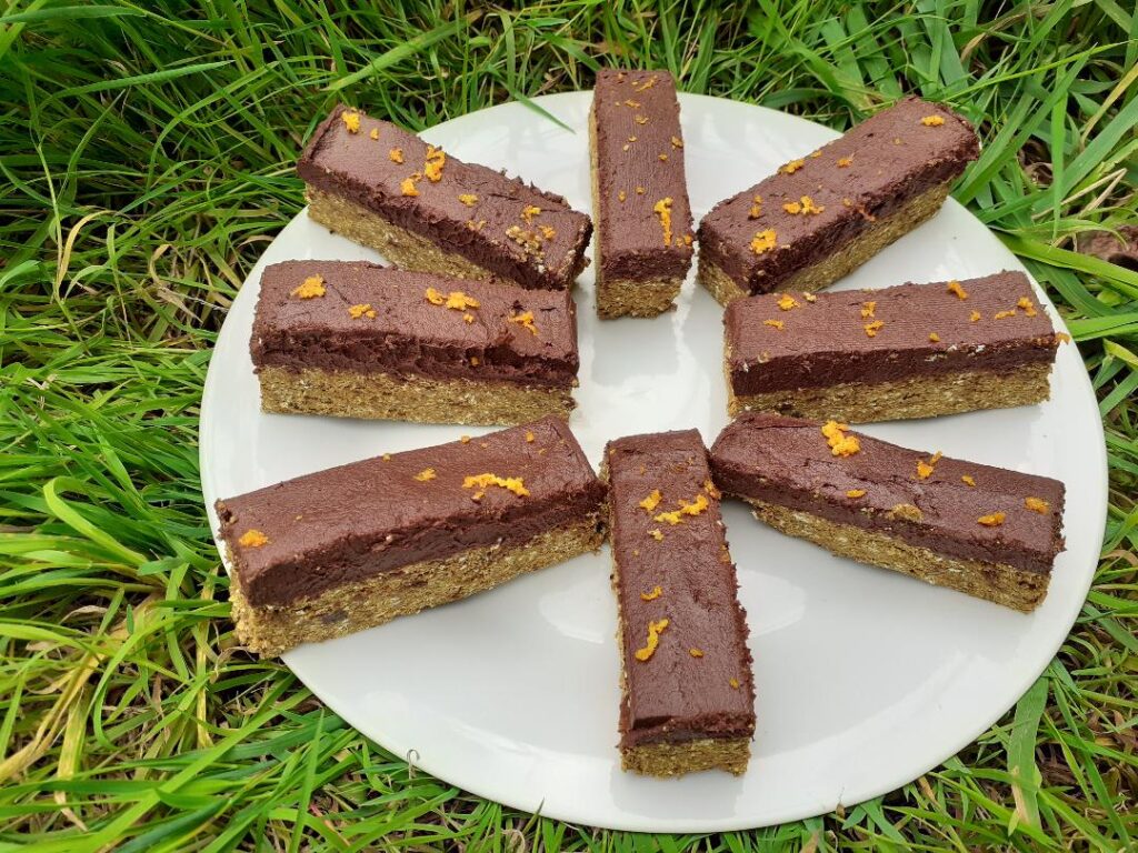 Choc orange bars on plate1
